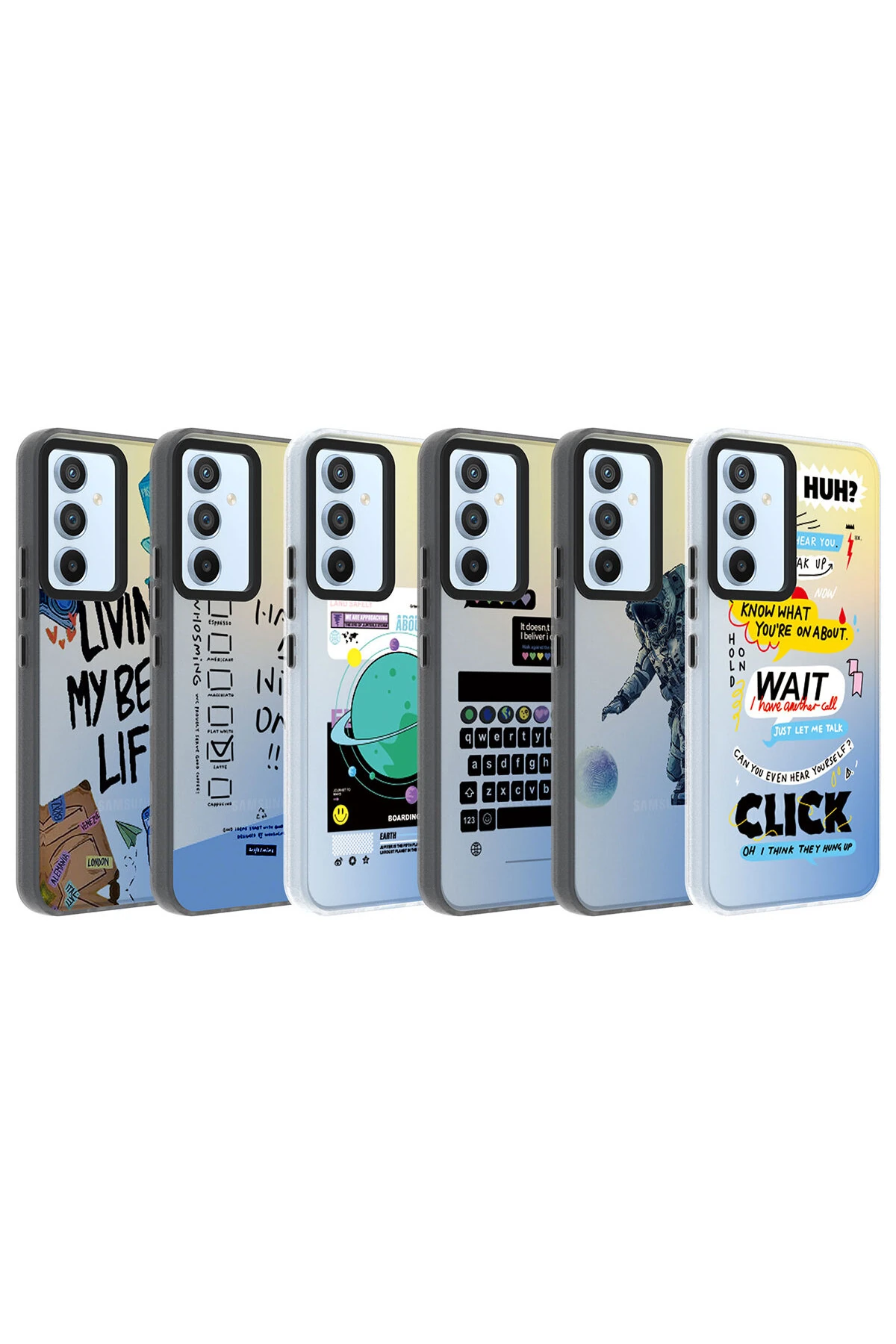 Galaxy A14 Kılıf Desenli TKNC Dragon Sert Kapak - Kelimeler