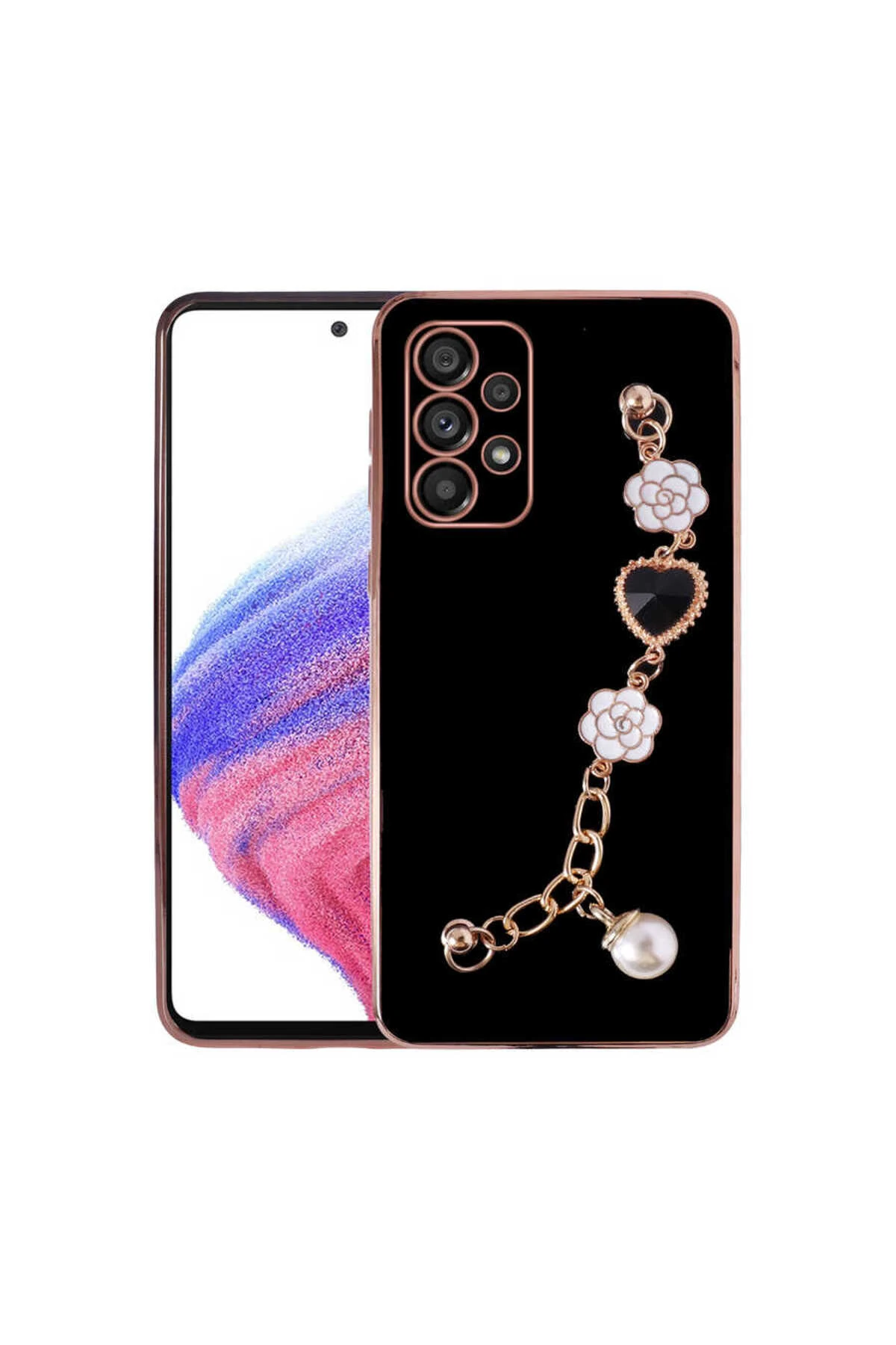 Galaxy A23 Kılıf El Tutamaçlı Kamera Korumalı FZD Taka Silikon Kapak - Mor