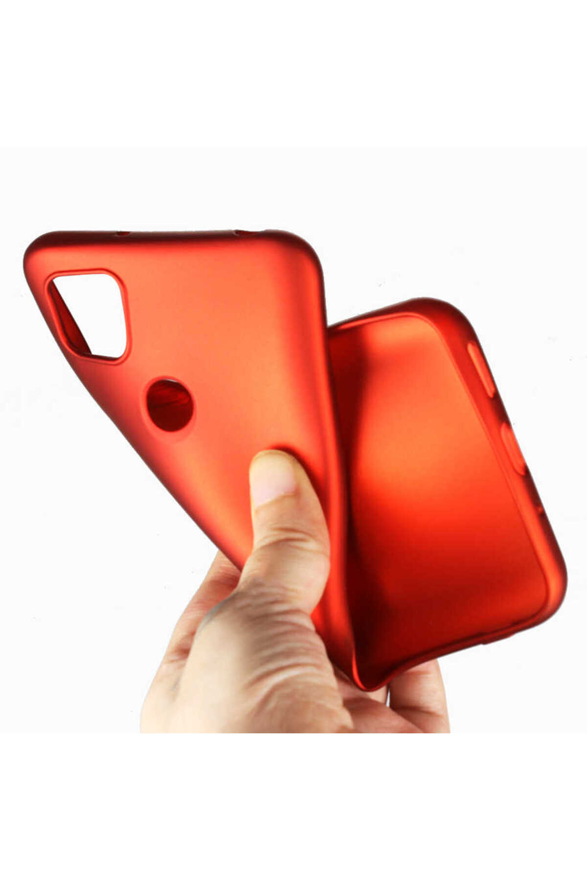 Redmi 10A Kılıf CRCR Premier Silikon Kapak - Kırmızı