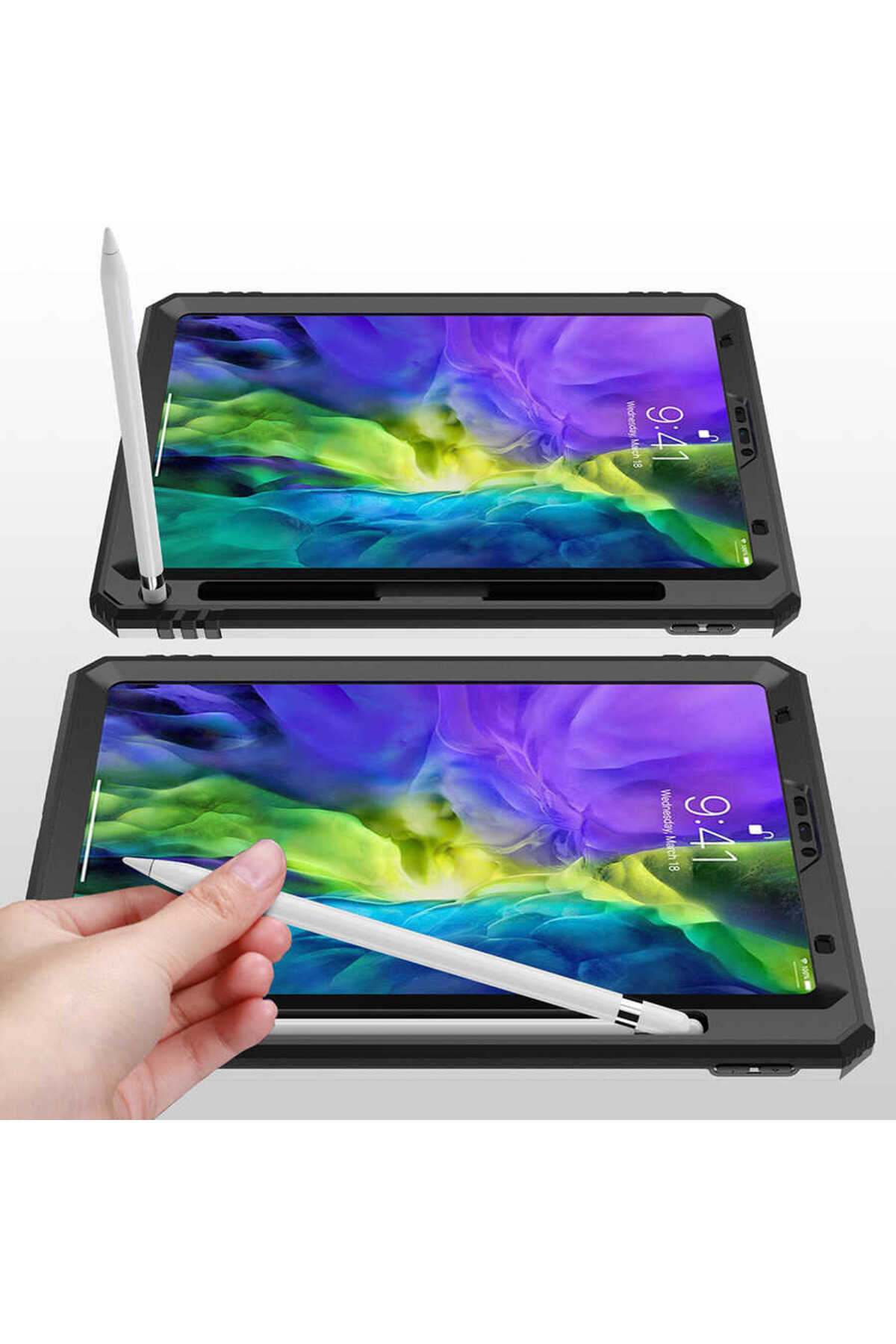 iPad Pro 3. nesil 11 inç - Uyumlu Uyumlu TKNC Tablet Vega Kapak-Mavi