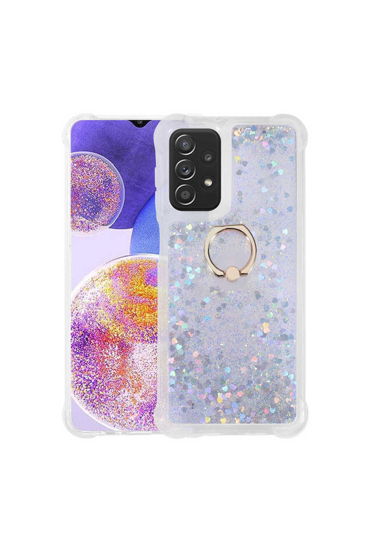 Galaxy A23 Kılıf KHYR Milce Kapak - Gümüş