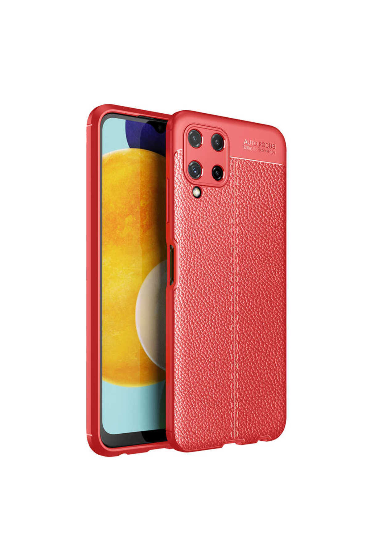 Galaxy A22 4G Kılıf TKNC Niss Silikon Kapak - Kırmızı