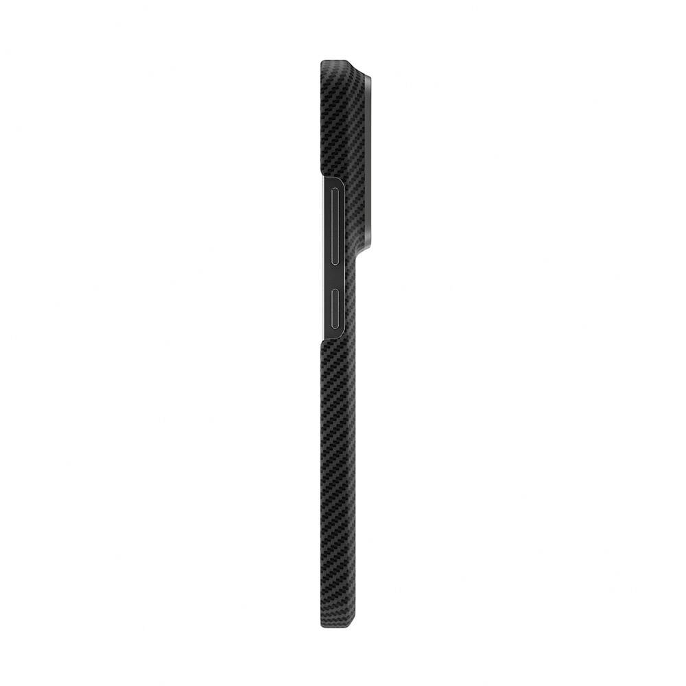 Xiaomi Mi 14 Kılıf Magsafe Şarj Özellikli 600D Kevlar OMSY Krek Karbon Kapak-Siyah