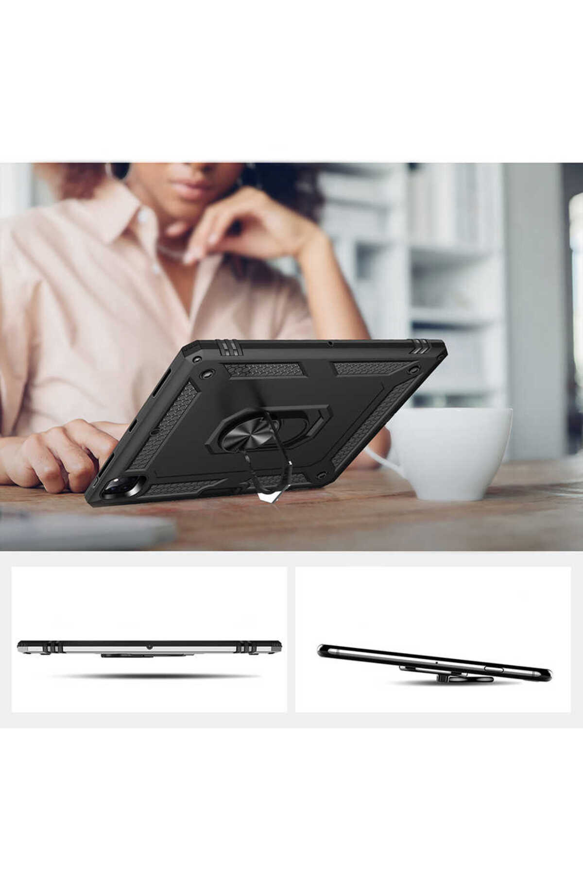 iPad Pro 12.9 2020 (4.Nesil) - Uyumlu Uyumlu TKDW Tablet Vega Kapak-Kırmızı