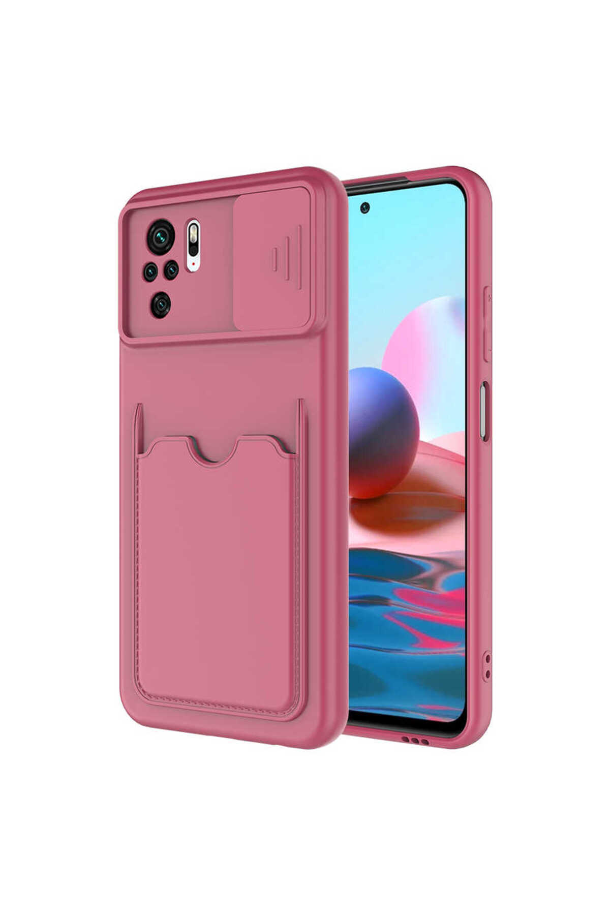 Redmi Note 10S Kılıf TLZN Kartix Kapak - Koyu Mor