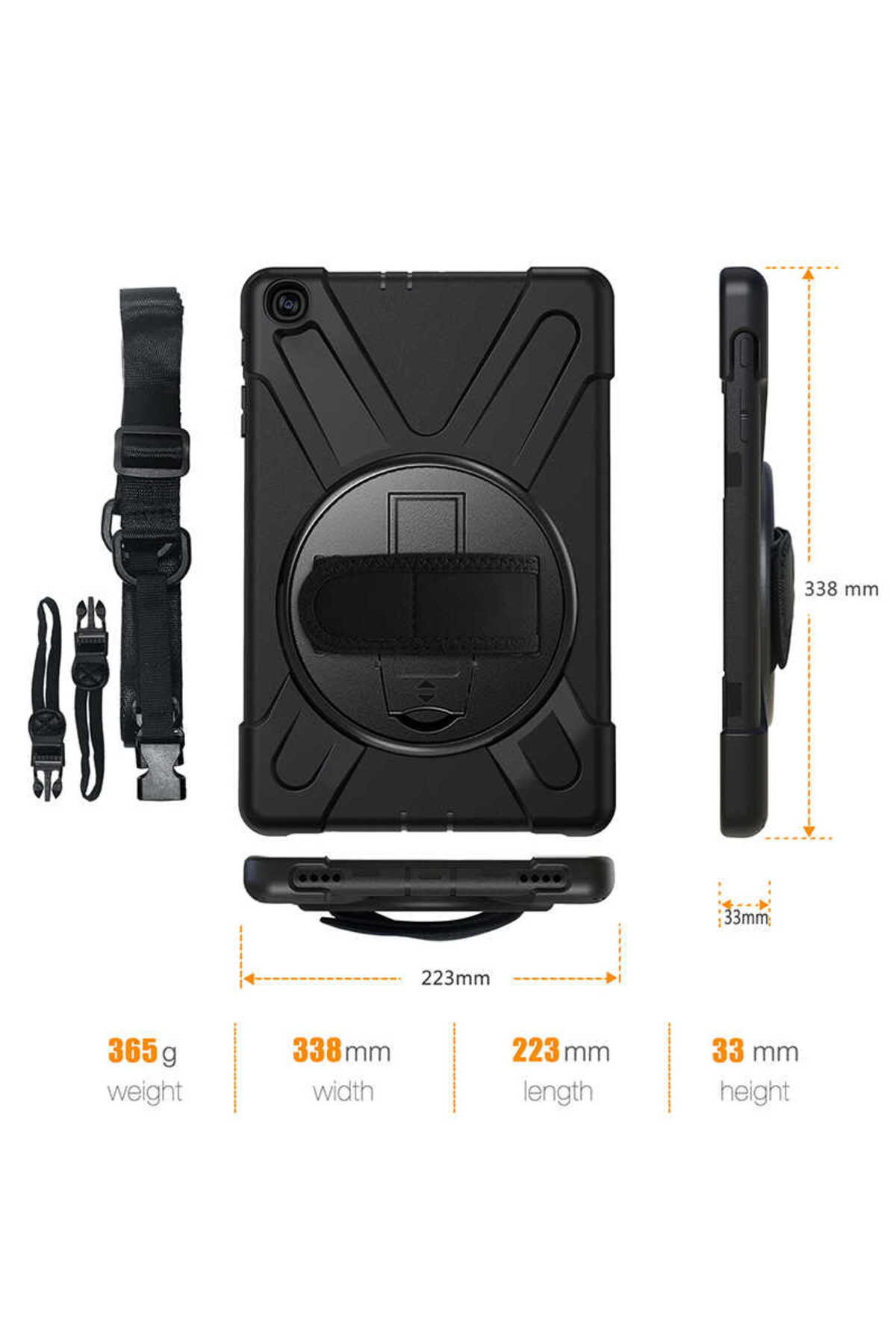 iPad 2. Nesil Uyumlu Uyumlu TKDW Defender Tablet Silikon-Siyah