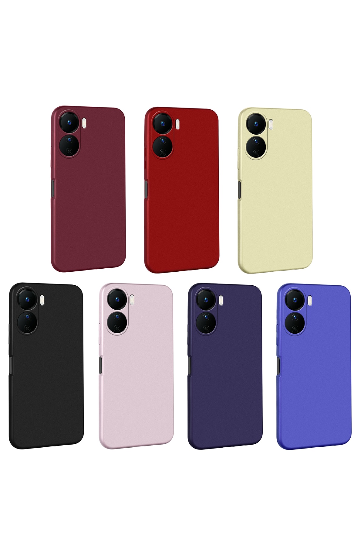 Vivo Y16 Kılıf WNX Premier Silikon Kapak - Kırmızı