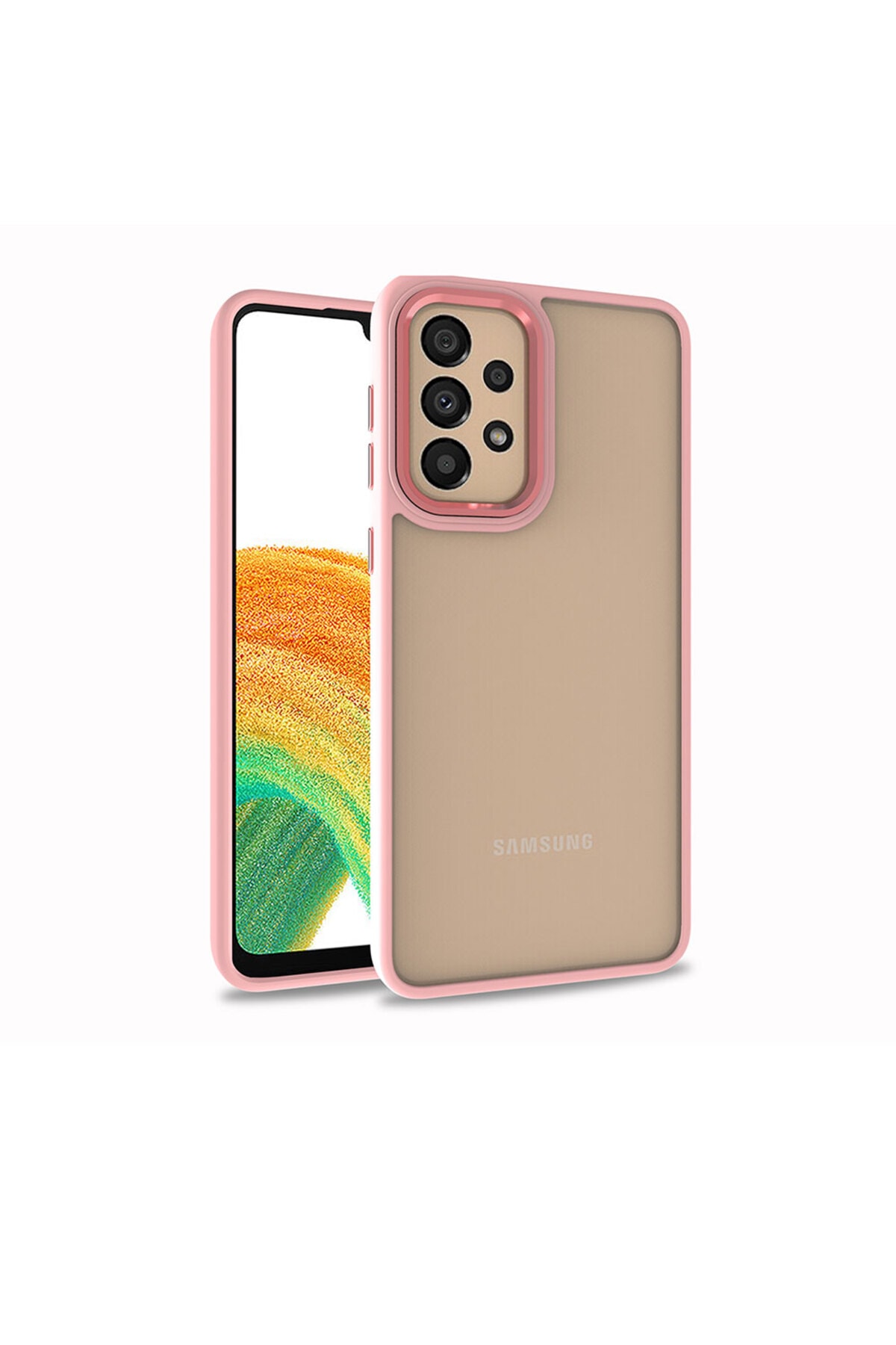 Galaxy A73 Kılıf MXSP Flora Kapak - Rose Gold