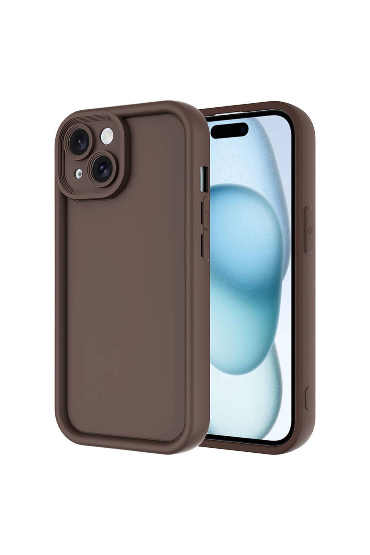 iPhone 13 Kılıf Kamera Korumalı WNX Ananas Kapak - Kahverengi