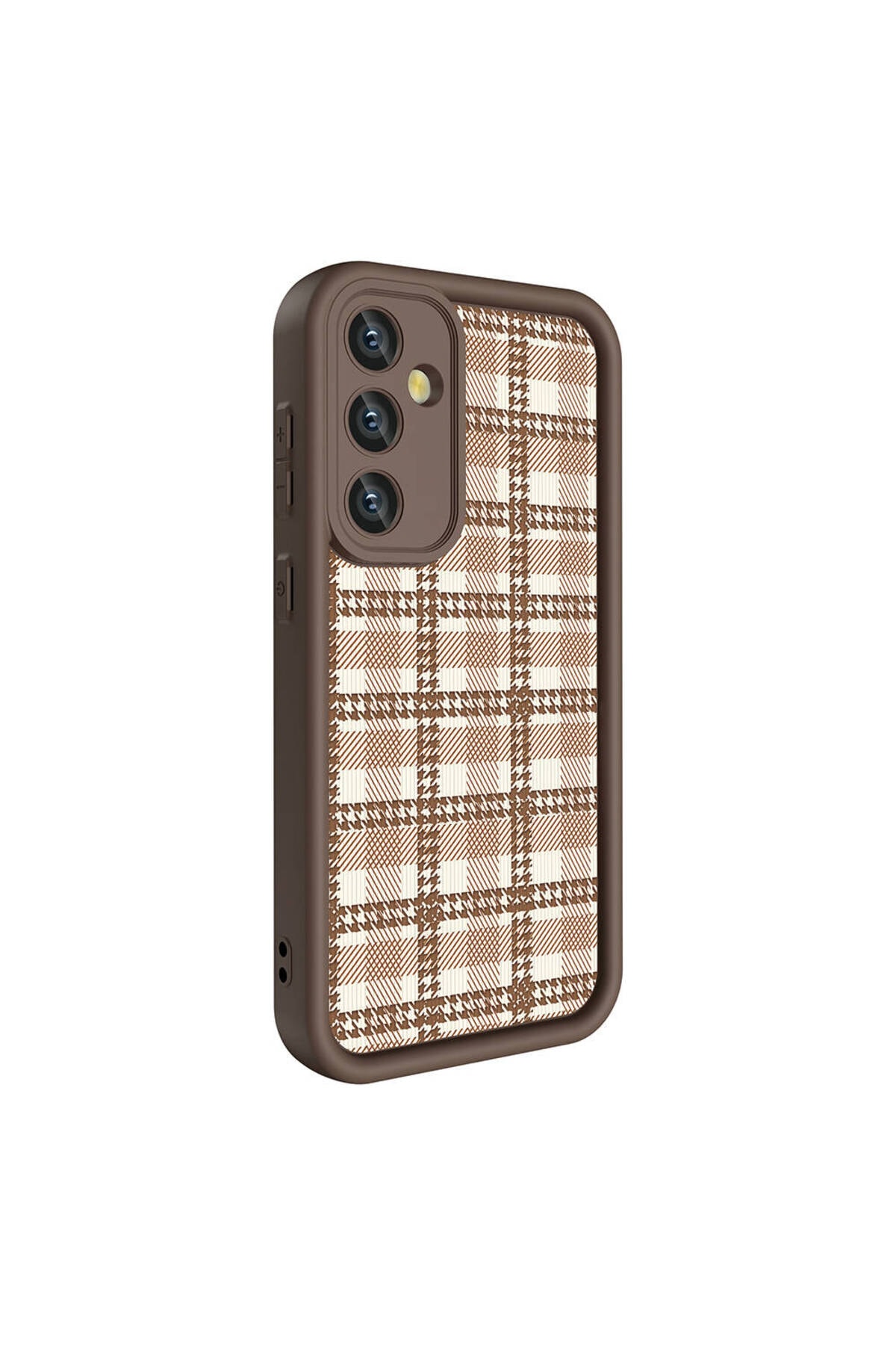 Galaxy S24 Kılıf Kamera Korumalı Baskılı Arka Yüzey MXSP Klas Kapak - Açık Kahve
