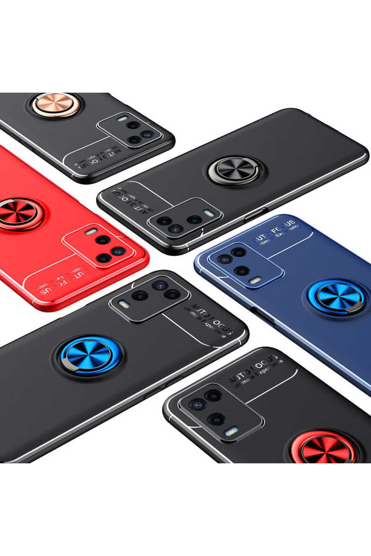 A54 4G Kılıf N7TH Ravel Silikon Kapak - Siyah-Kırmızı