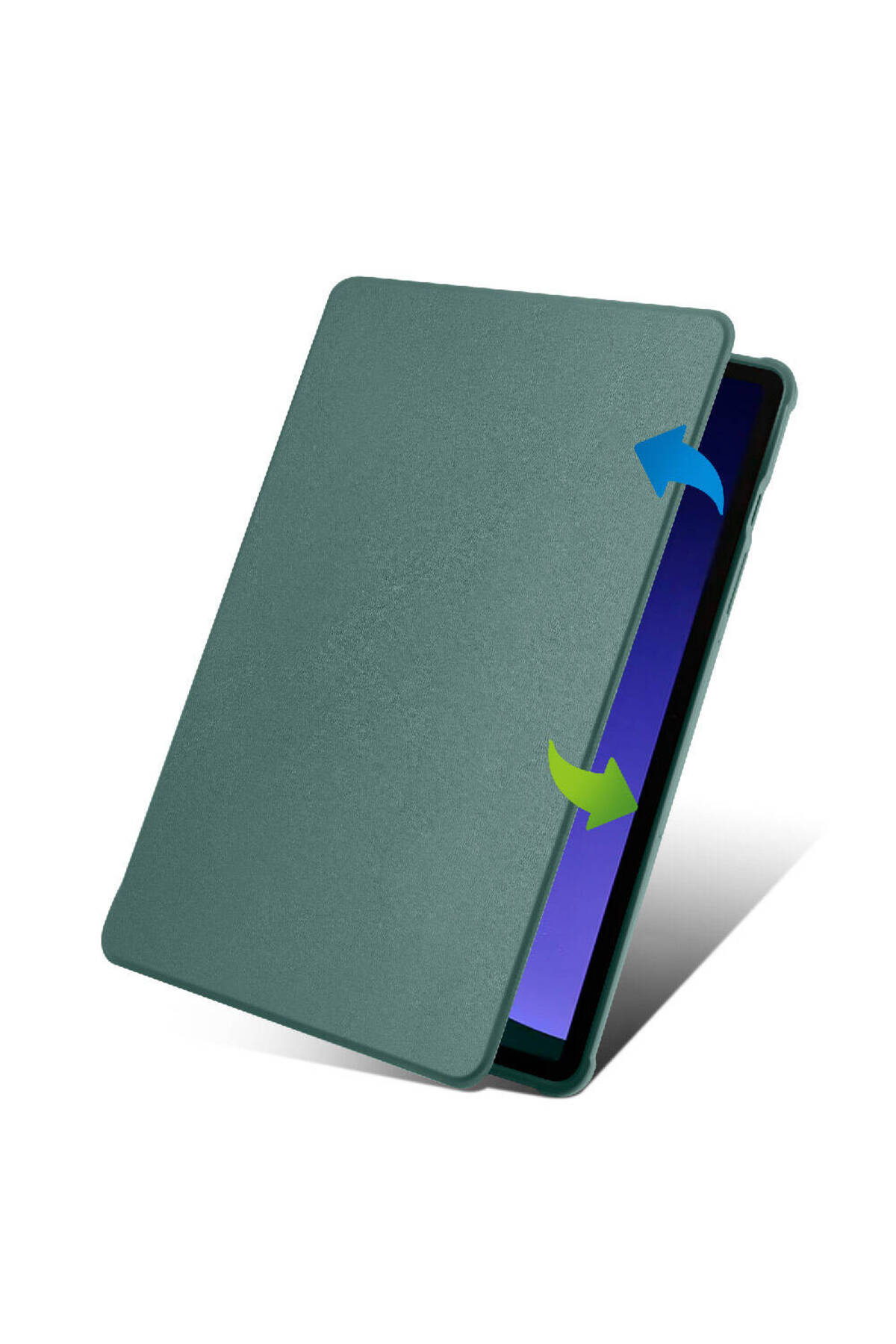 Galaxy Tab S9 Kılıf Uyumlu HZRV Termik Kalem Bölmeli Dönebilen Standlı Kılıf-Lavendery Gray