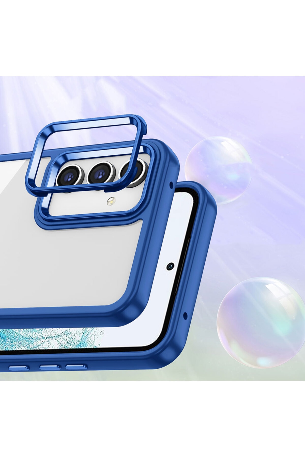 Galaxy A34 Kılıf ECRZ Flora Kapak - Lacivert