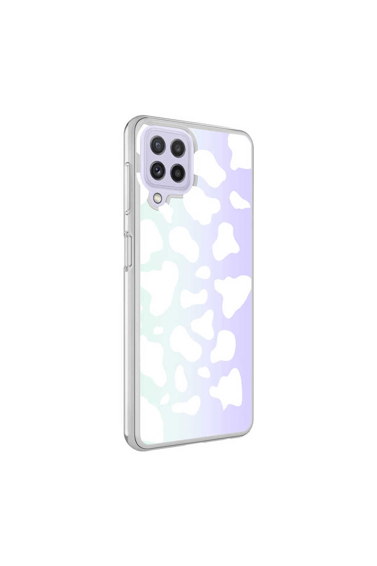 Galaxy M22 Kılıf WNX M-Blue Desenli Kapak - Moon No4