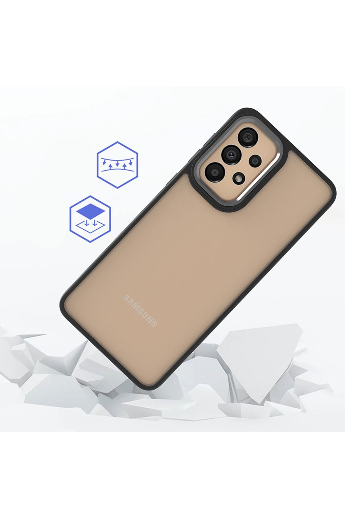 Galaxy A73 Kılıf MXSP Flora Kapak - Rose Gold