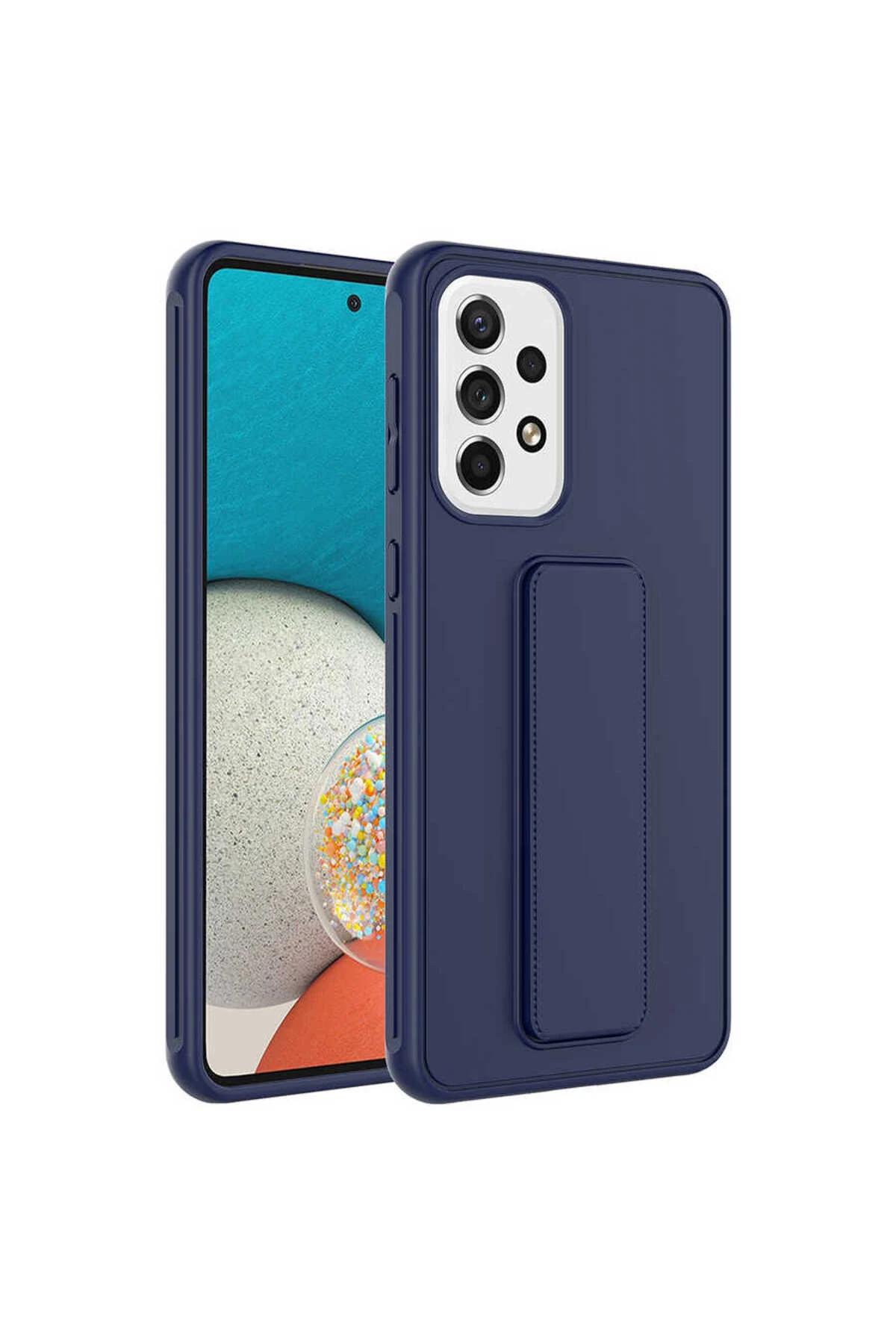 Galaxy A73 Kılıf UCY Qstand Kapak - Lacivert