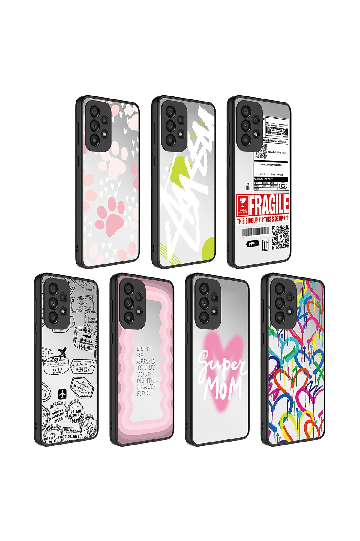 Galaxy A73 Kılıf Aynalı Desenli Kamera Korumalı Parlak TKNC Mirror Kapak - Ayna