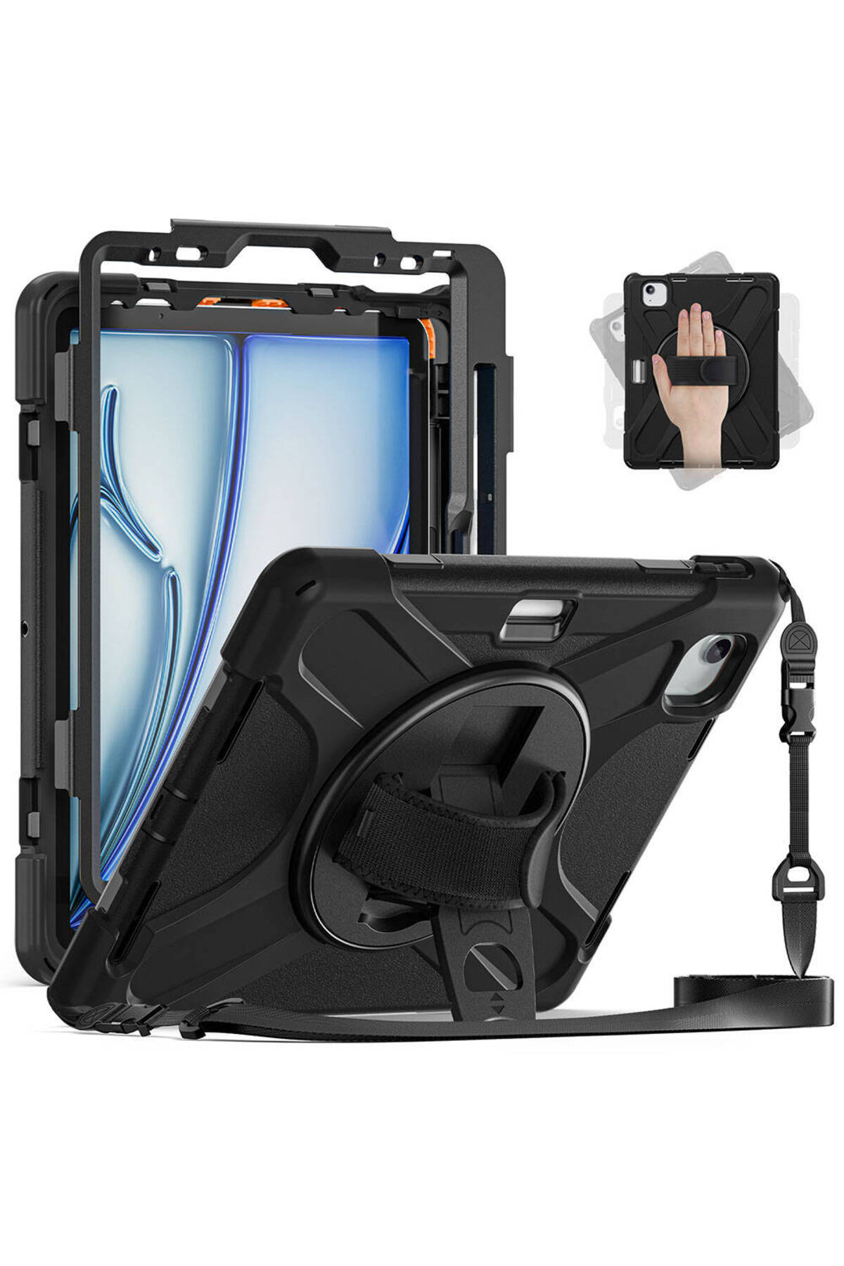 iPad Pro 11 2022 M2 Zore Defender Tablet Silikon - Siyah