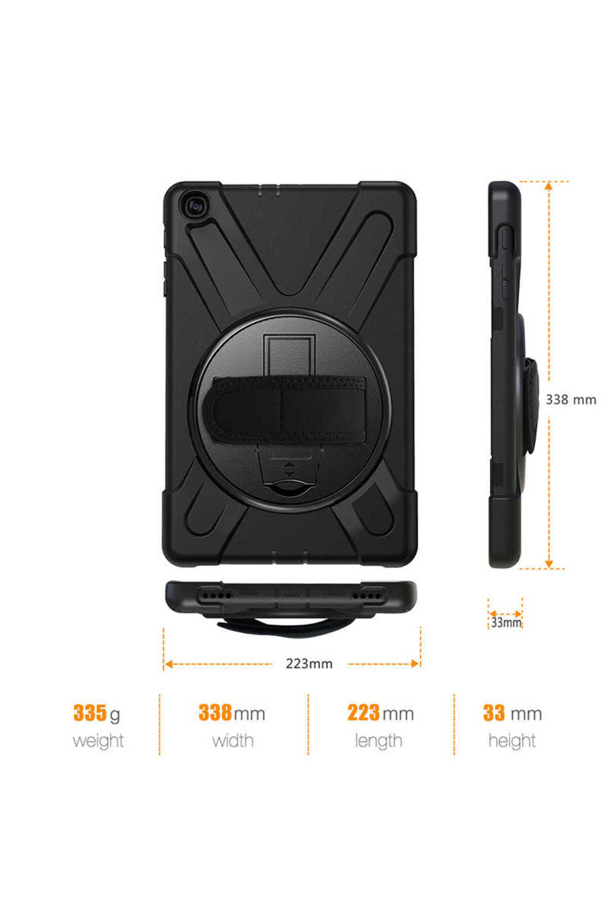 iPad 2. Nesil Uyumlu Uyumlu TKDW Defender Tablet Silikon-Siyah