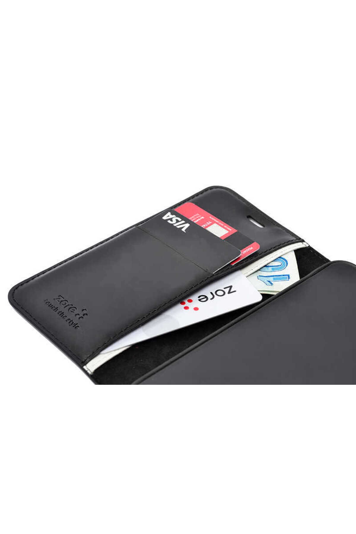 Galaxy A34 Kılıf MXSP Kar Deluxe Kapaklı Kılıf - Gold