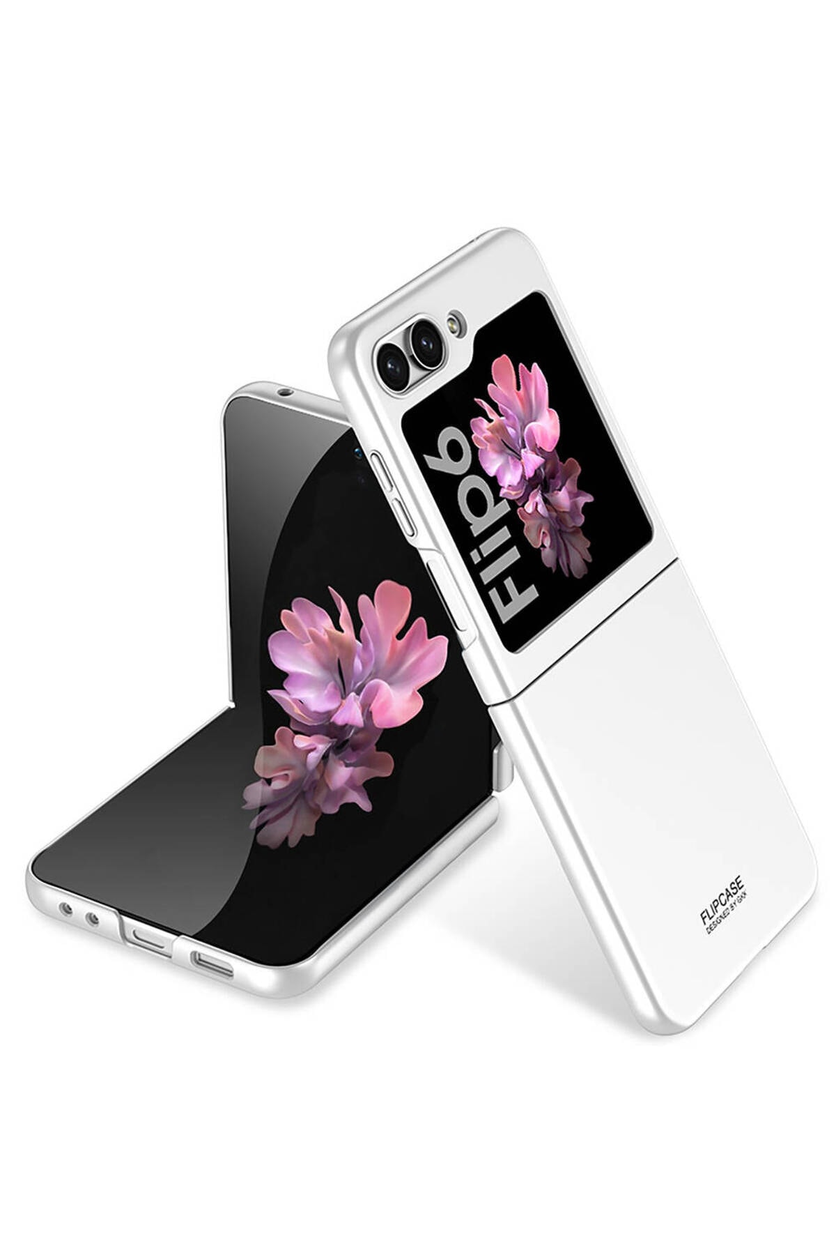 Galaxy Z Flip 6 Kılıf MSCS Sert Kıpta Kapak-Gümüş