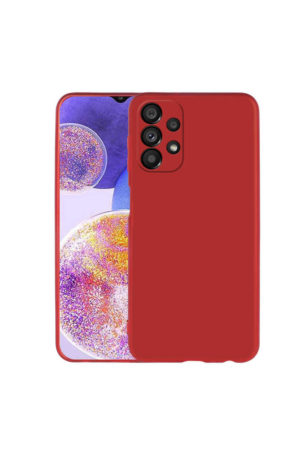 Galaxy A23 Kılıf WNX Premier Silikon Kapak - Kırmızı