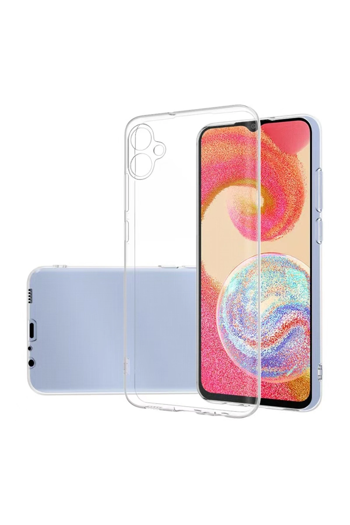 Galaxy A04E Kılıf Süper Silikon Kapak - Renksiz