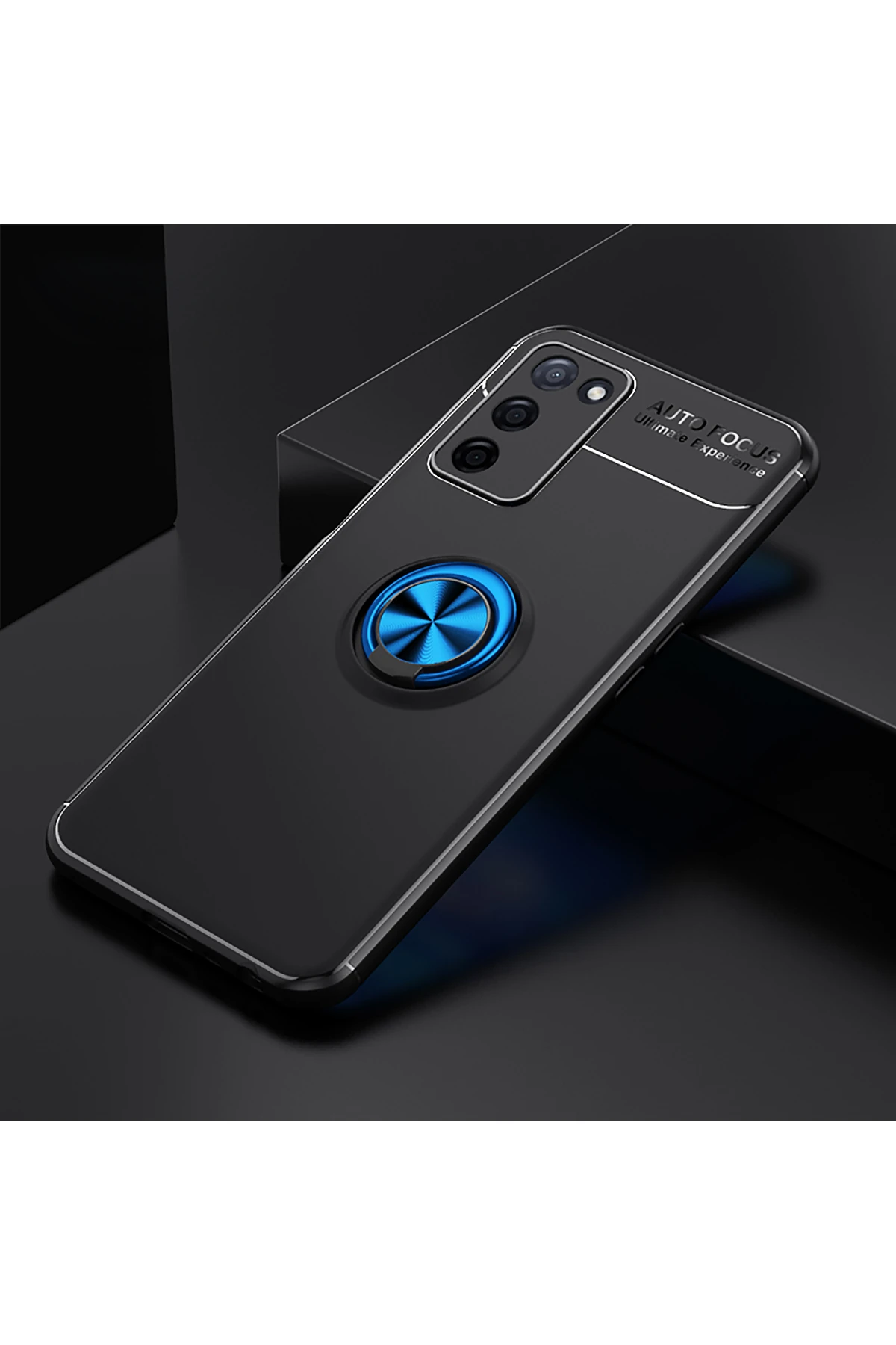 A55 5G uyumlu Kılıf Ravel Silikon Kapak - Siyah-Mavi