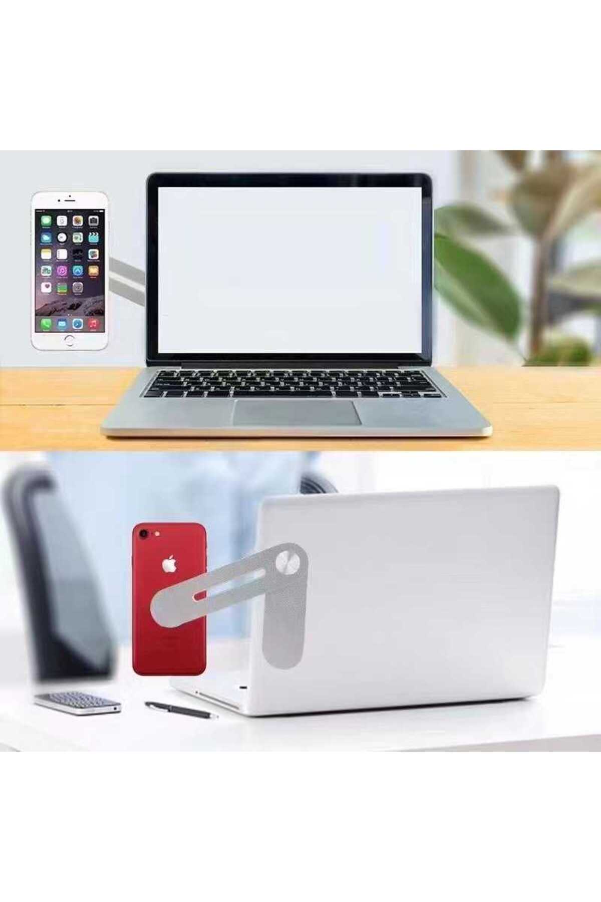 TKNC F21 Laptop - Monitör Telefon Tutucu-Gümüş