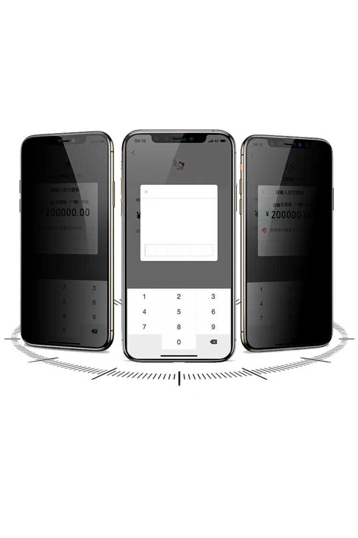 iPhone 14 Pro Max Uyumlu Davin 5D Privacy Cam ZYL Ekran Koruyucu