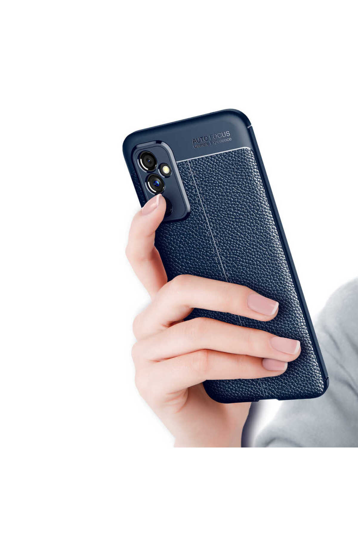 Galaxy M52 Kılıf ECRZ Niss Silikon Kapak - Lacivert
