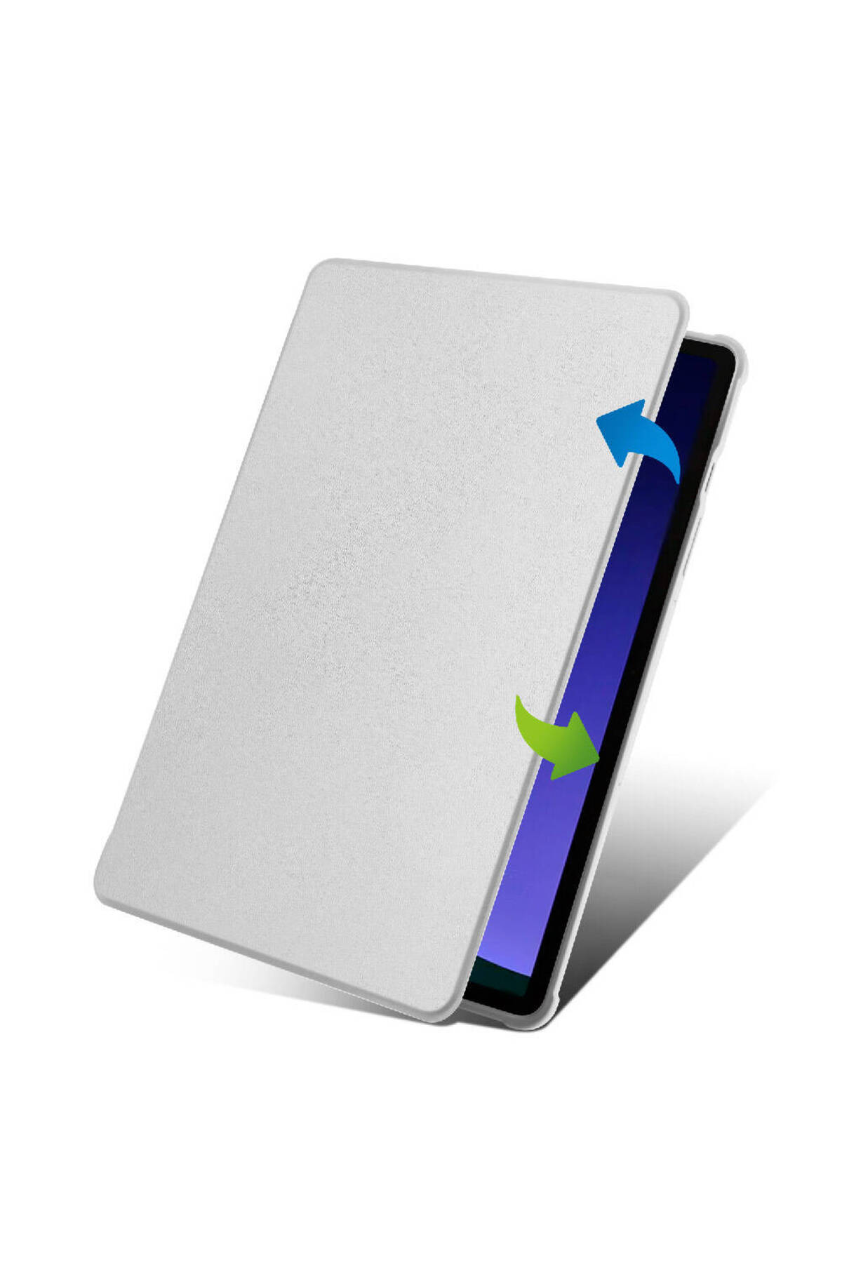 Galaxy Tab S9 Kılıf Uyumlu HZRV Termik Kalem Bölmeli Dönebilen Standlı Kılıf-Lavendery Gray