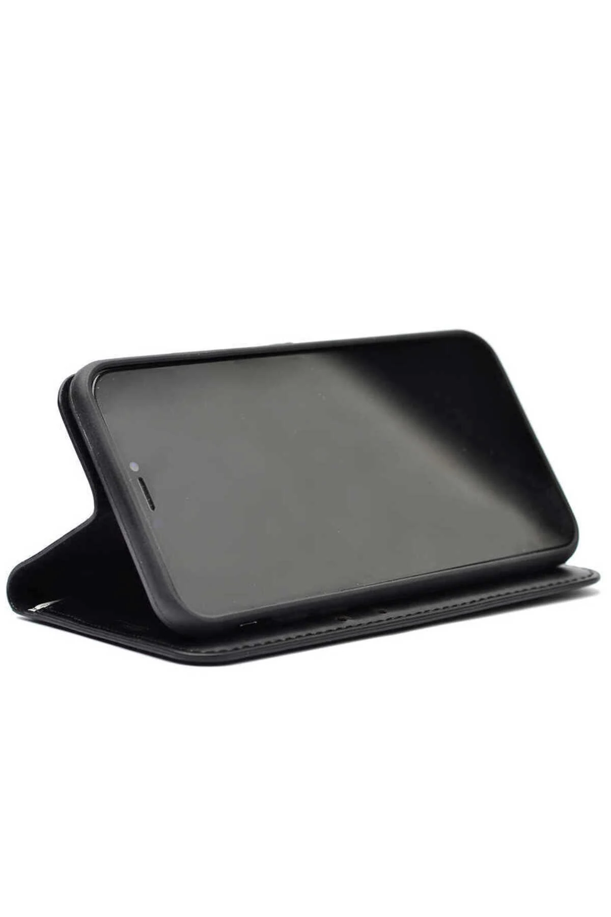 Galaxy A04S Kılıf EFFX Kar Deluxe Kapaklı Kılıf - Gold