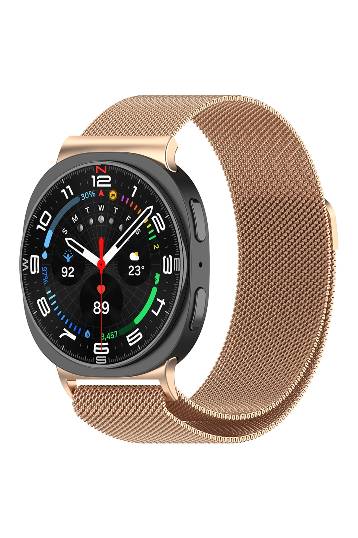 Galaxy Watch 8 Zore KRD-01 Metal Kordon - Siyah