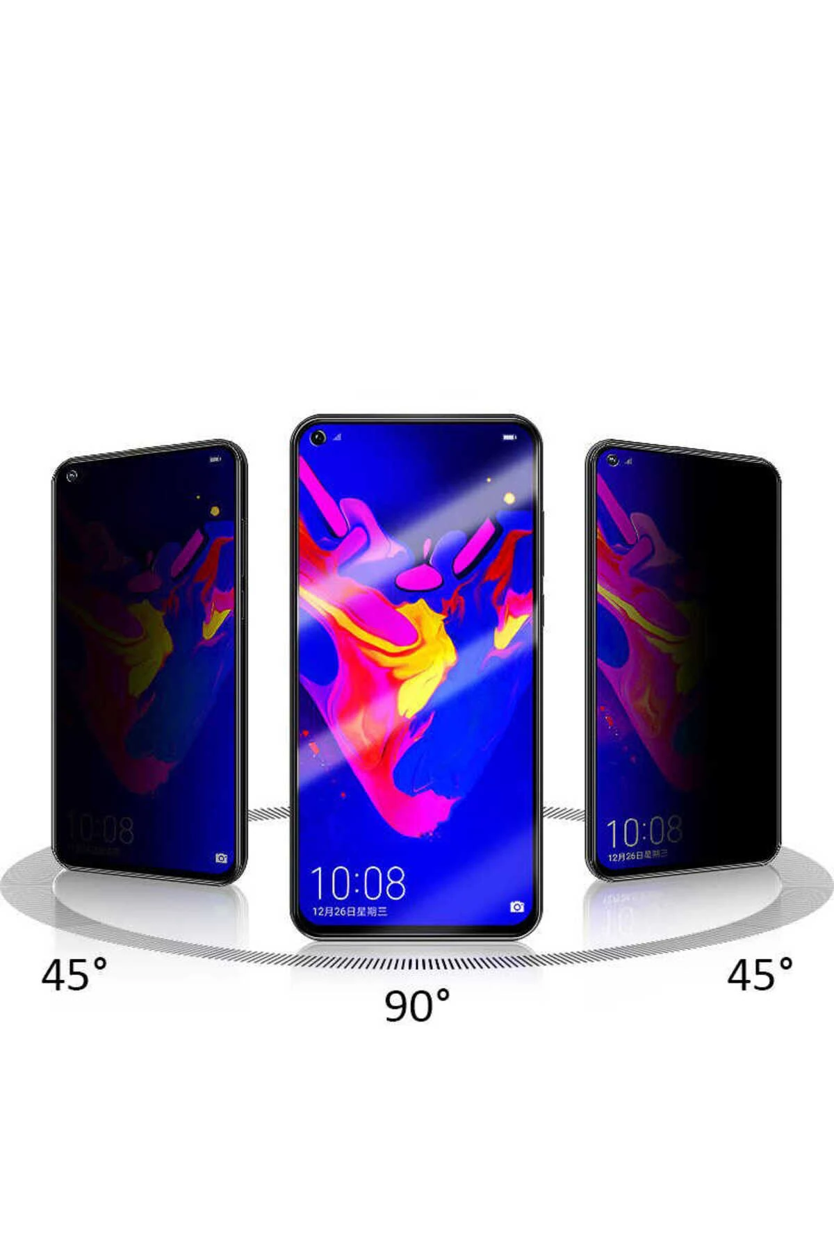 Oppo A54 4G Uyumlu Davin 5D Privacy Cam TKDW Ekran Koruyucu