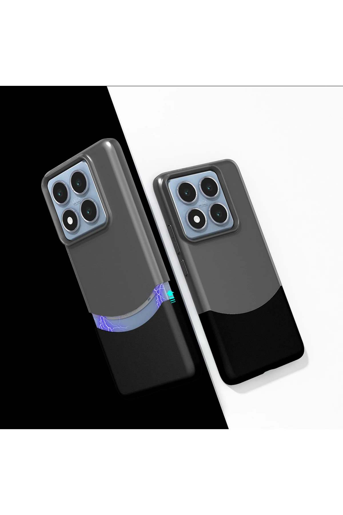 14T Pro Kılıf Mıknatıslı NXXA Duble Kapak - Siyah