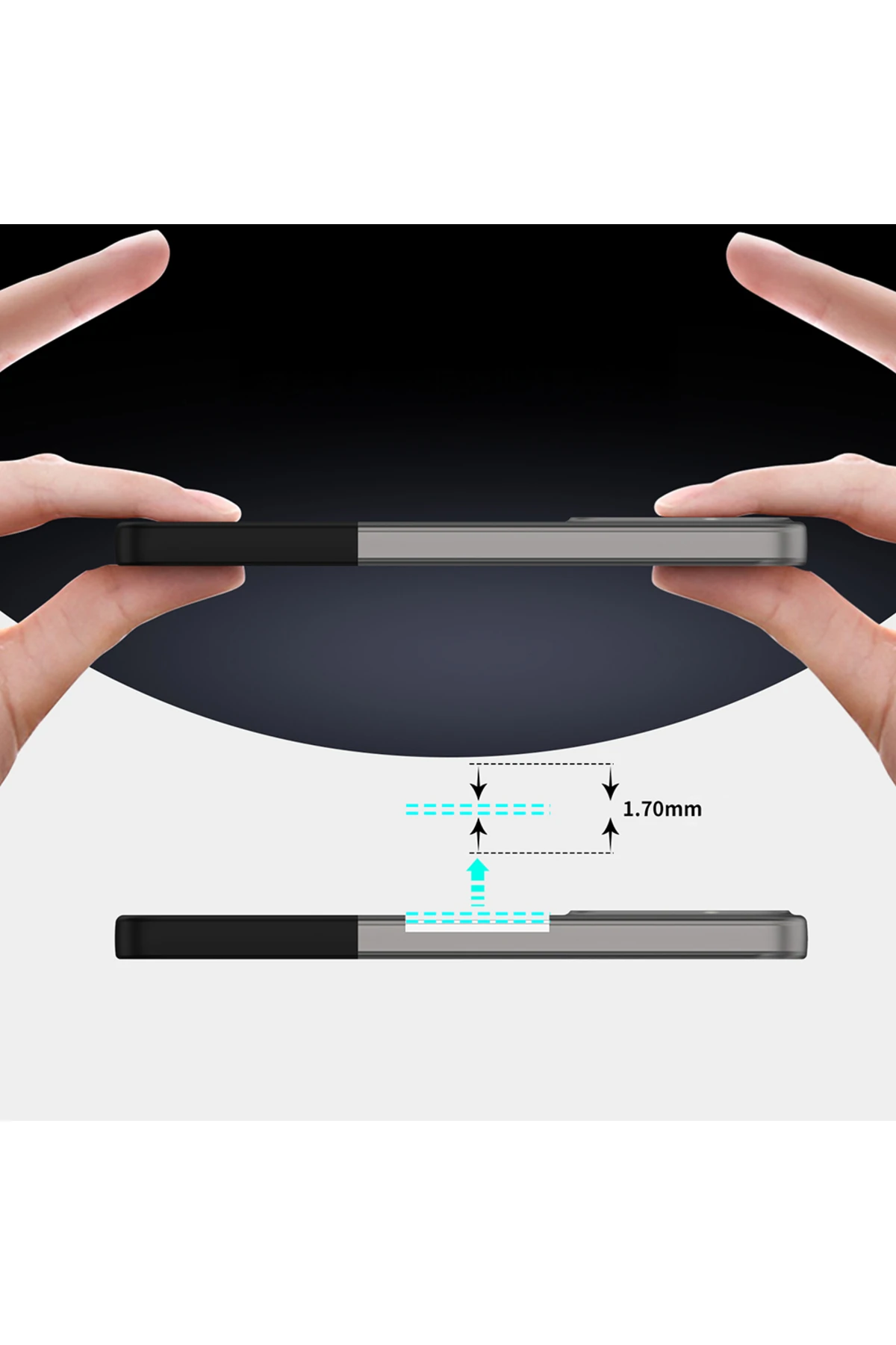 Galaxy A35 Kılıf Mıknatıslı EFFX Duble Kapak - Gri