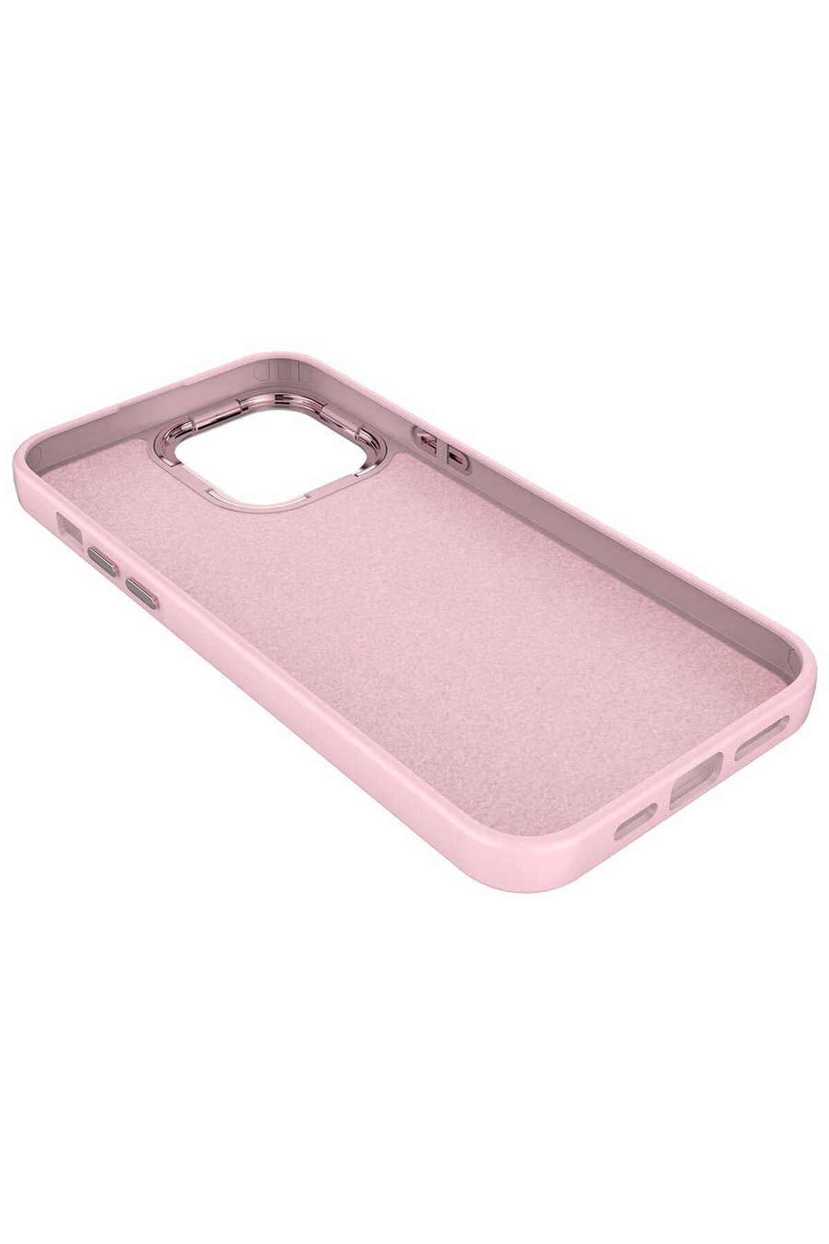 iPhone 13 Uyumlu Metal Çerçeve ve Buton Tasarımlı Silikon GCMP Luna Kılıf-Koyu Yeşil