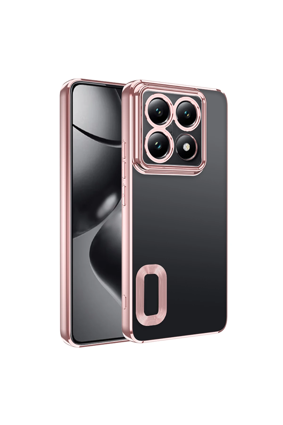 14T Pro Kılıf Kamera Korumalı Logo Gösteren OMSY Omega Kapak - Sierra Mavi Uyumlu