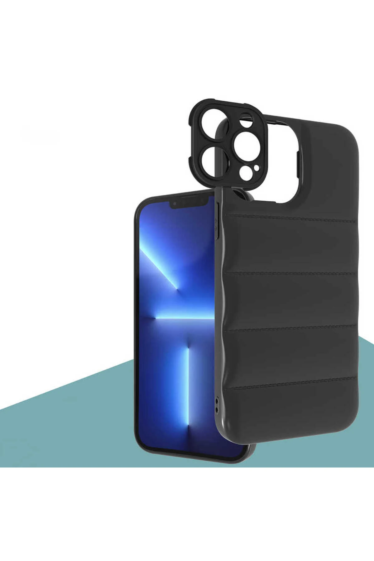 iPhone 12 Pro Uyumlu OMSY Kasis Kılıf-Saks Mavi