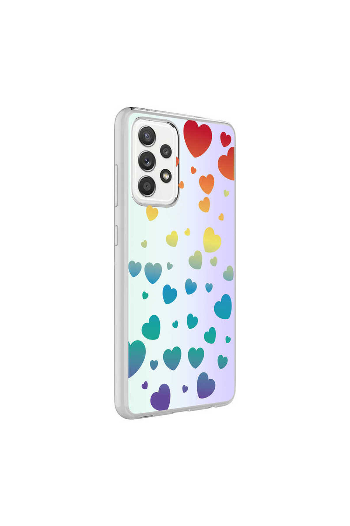 Galaxy A52 Kılıf BTBM M-Blue Desenli Kapak - Heart No3