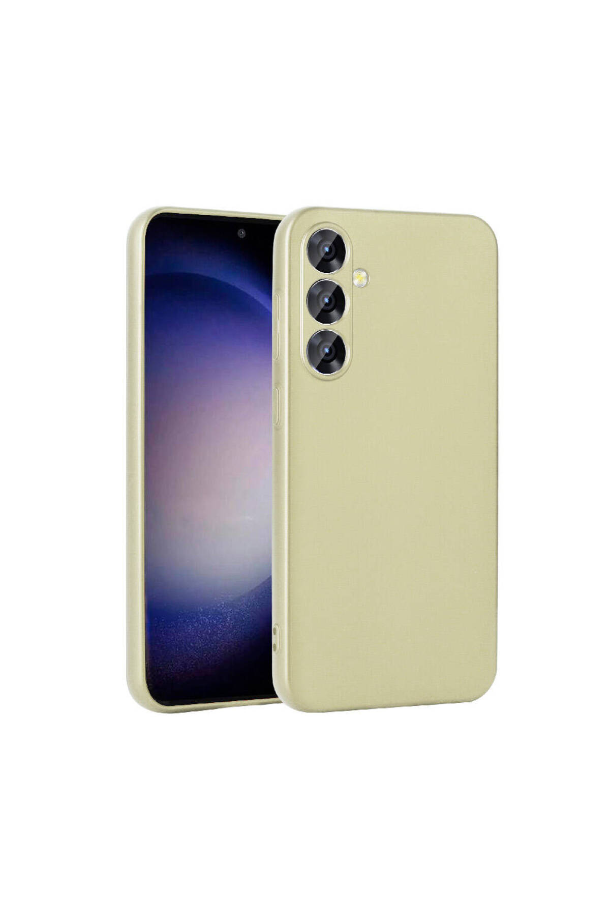 Galaxy S24 Plus Uyumlu TKNC Premier Silikon Kılıf-Gold