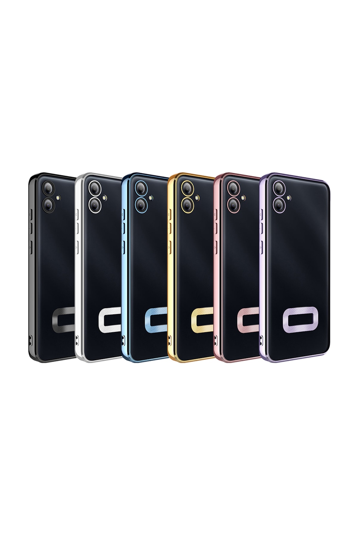 Galaxy A06 Kılıf Kamera Korumalı Logo Gösteren OMSY Omega Kapak - Sierra Mavi