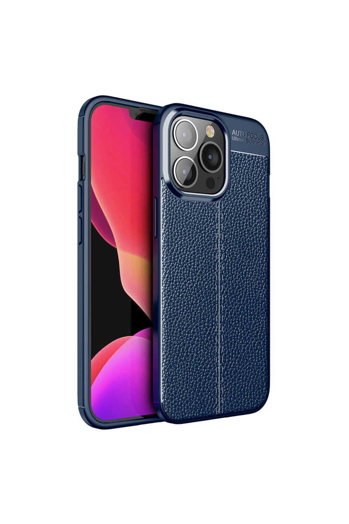 iPhone 13 Pro Max Uyumlu TYGO Niss Silikon Kılıf-Lacivert