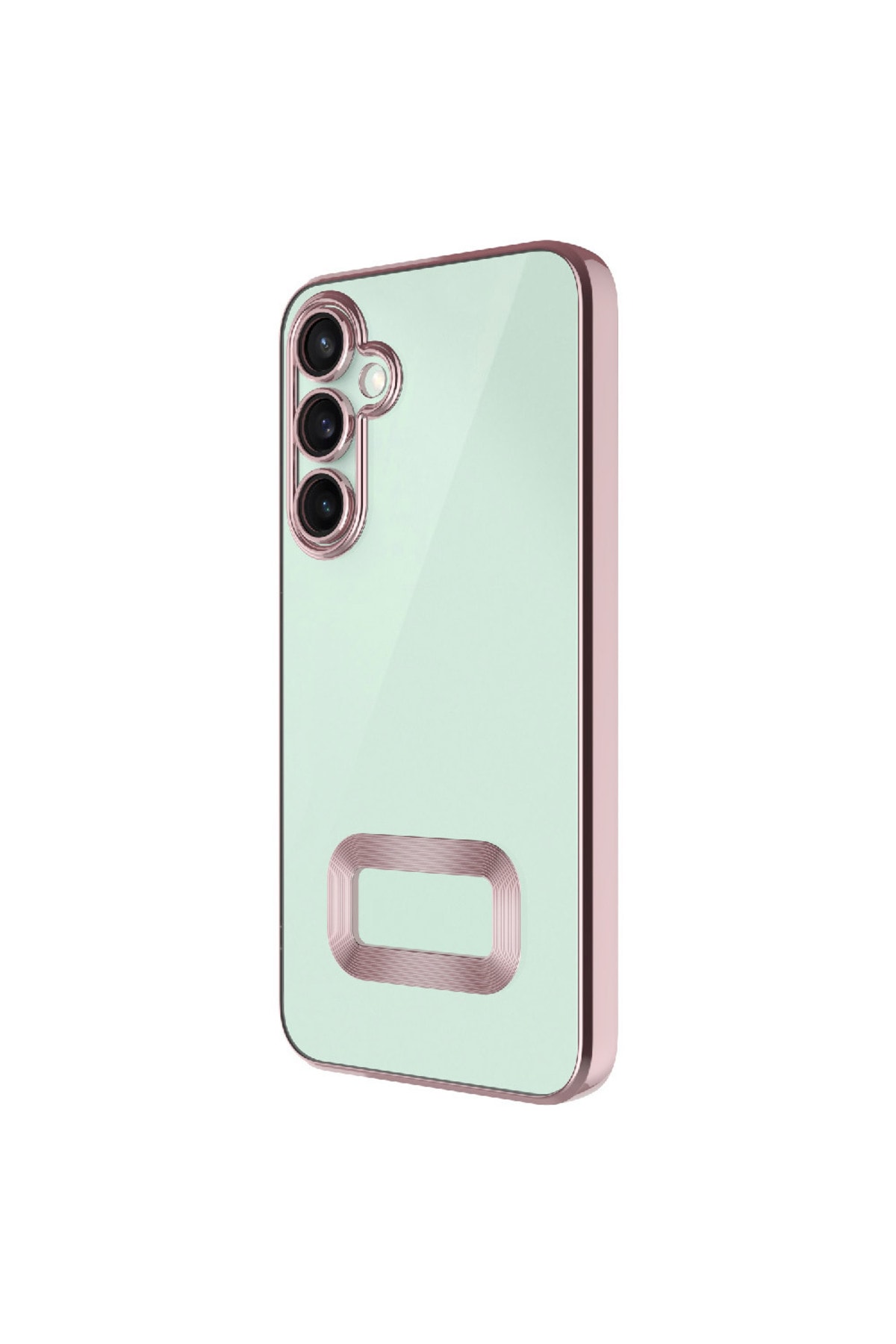 Galaxy A26 Kılıf Kamera Korumalı Logo Gösteren Omega Kapak - Rose Gold