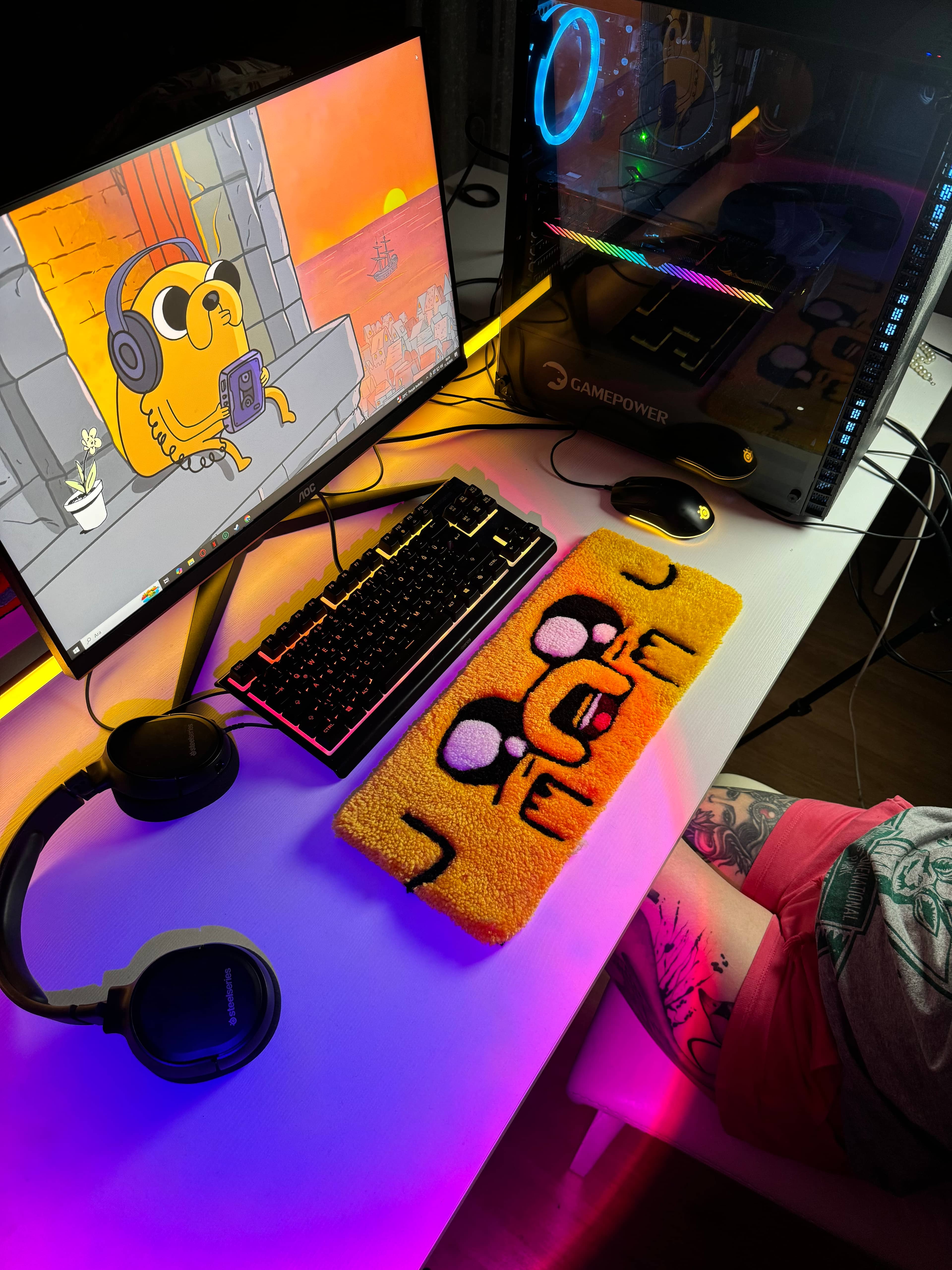 Adventure Time - Jake Tufting Klavye Kol Dayama