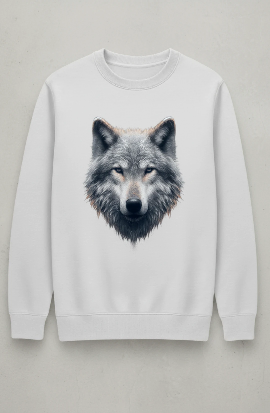 Kurt Baskılı Bisiklet Yaka Sweatshirt