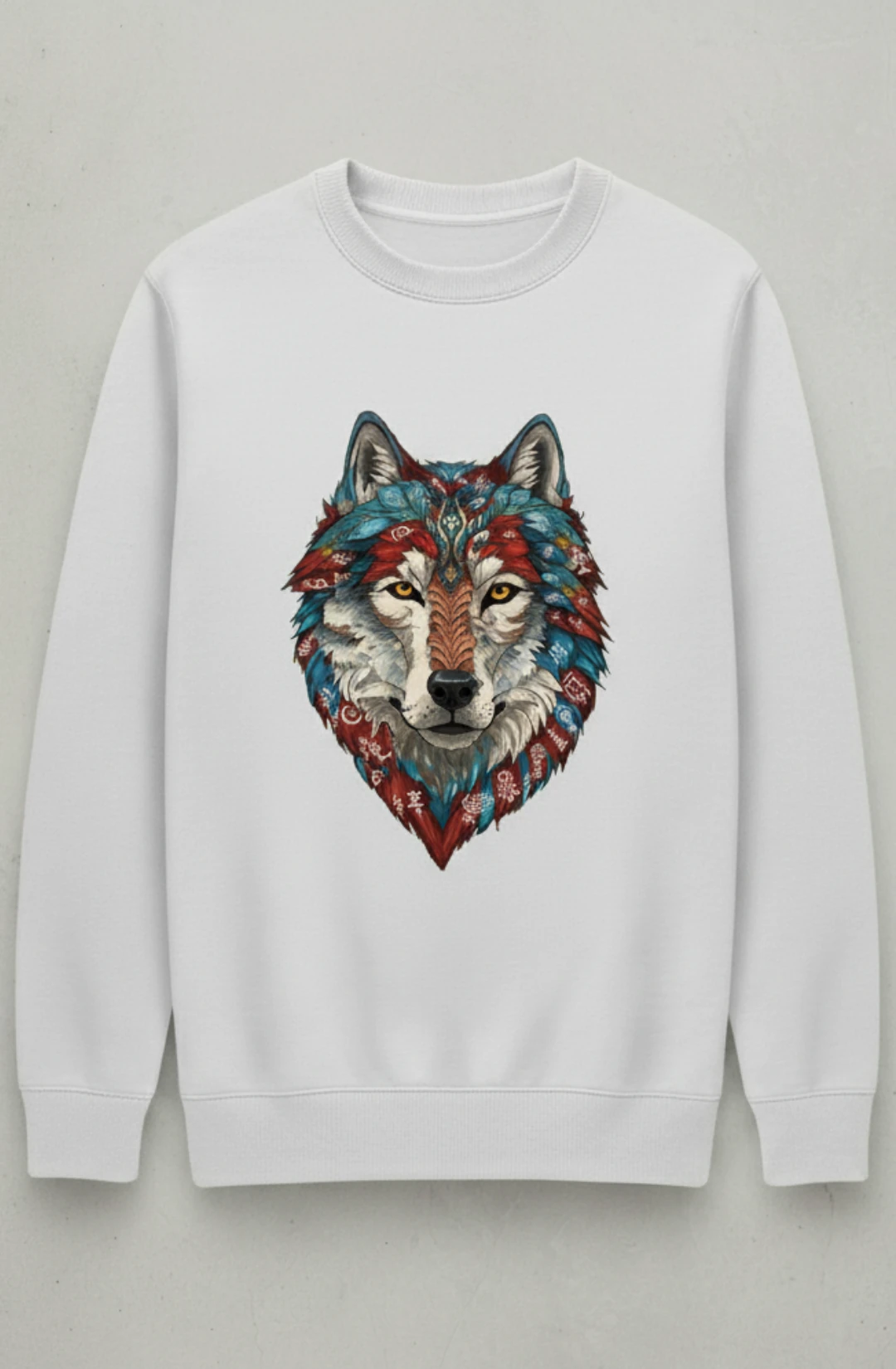 Göktürk Kurt Baskılı Sweatshirt