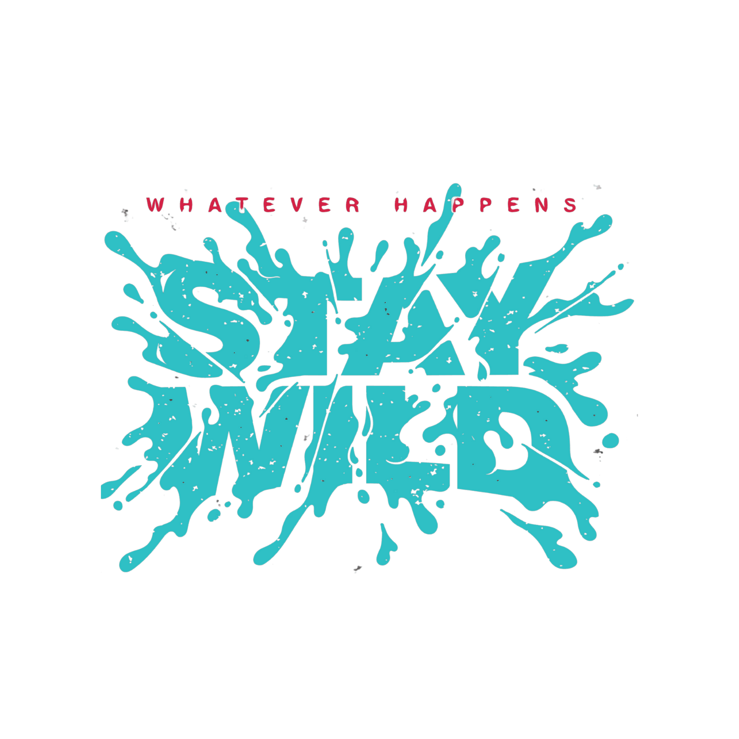 Erkek Sırt Baskılı "STAY WILD" Bisiklet Yaka Tişört