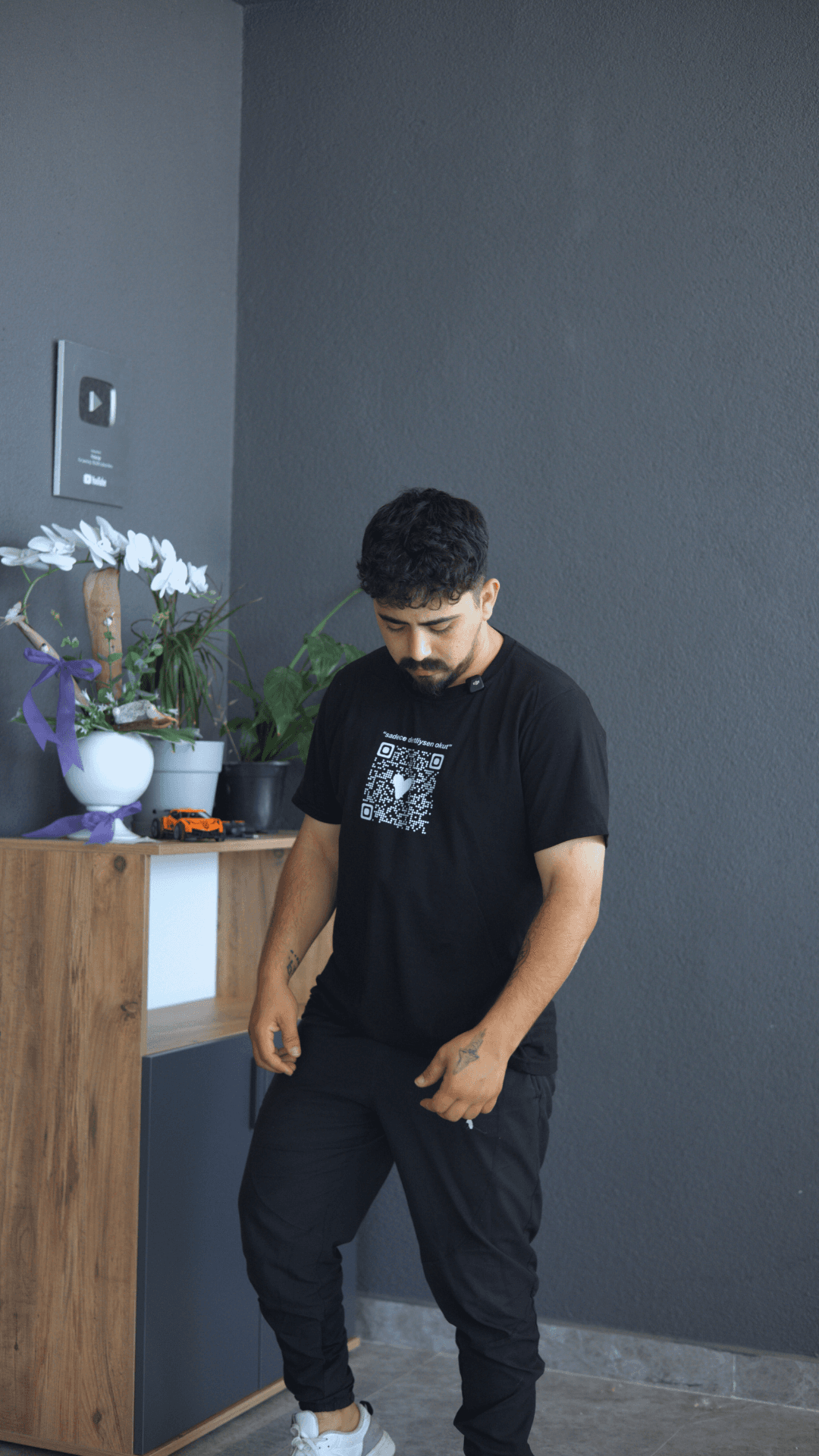 Erkek QR Tişört | QR Kodlu Baskılı Tişört Modelleri